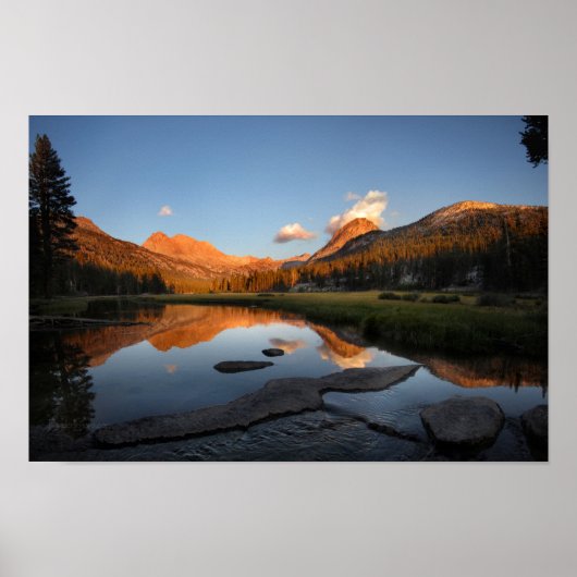 McClure Meadow Sunset Alpenglow - John Muir Trail Poster (Voorkant)