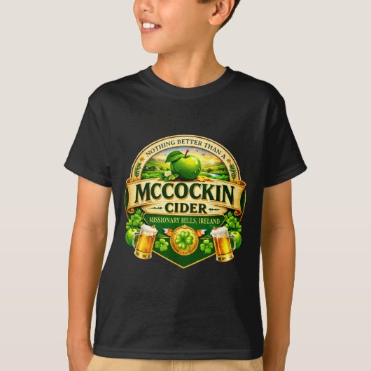 Mccockin cider mccain grappige St. Patrick's Day h T-shirt (Voorkant)