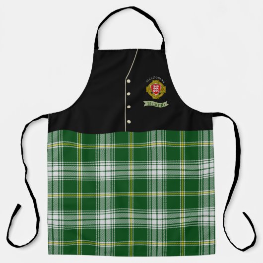 McCoghlan Irish Shield/Tartan Gepersonaliseerde Ki Schort (Voorkant)