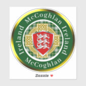 McCoghlan Shield & Celtic Cross gepersonaliseerd Sticker (Vel)