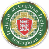 McCoghlan Shield & Celtic Cross gepersonaliseerd Sticker (Voorkant)