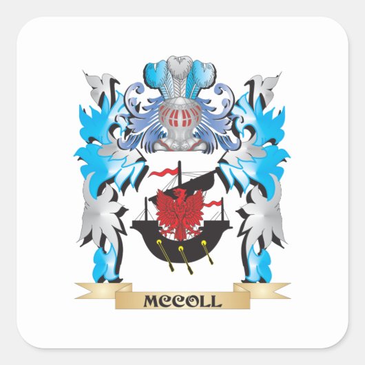 Mccoll Wapenschild - Family Crest Vierkante Sticker (Voorkant)