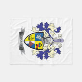 McConnell Family Crest Coat of Arms Fleece Deken (Voorkant (Horizontaal))