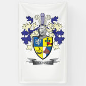 McConnell Family Crest Coat of Arms Spandoek (Verticaal)