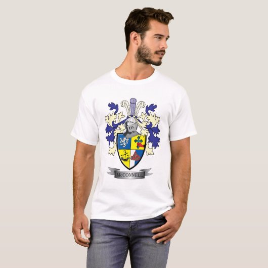 McConnell Family Crest Coat of Arms T-shirt (Voorkant volledig)