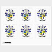 McConnell Family Crest Coat of Arms Vierkante Sticker (Vel)