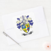 McConnell Family Crest Coat of Arms Vierkante Sticker (Envelop)