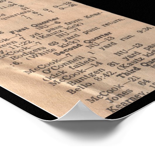 McCook JC wint over Nebraska Frosh in 1969 21-13 Poster (Hoek)