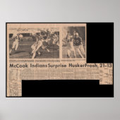 McCook JC wint over Nebraska Frosh in 1969 21-13 Poster (Voorkant)