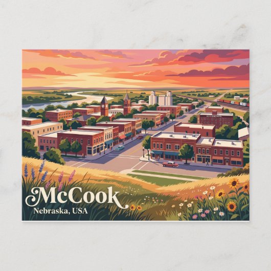 McCook, Nebraska, VS Briefkaart (Voorkant)