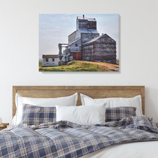 McCord Grain Elevator Stretch Canvas Afdrukken (Insitu (Slaapkamer))
