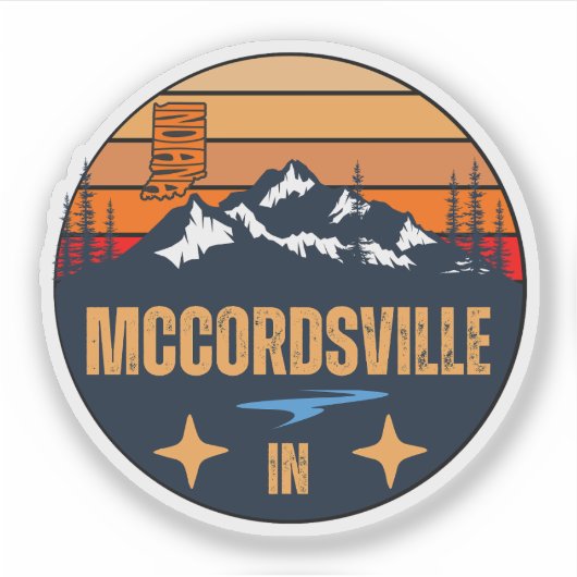 McCordsville, Indiana Sticker (Voorkant)