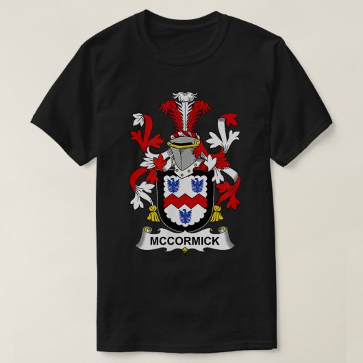 McCormick Coat of Arms Family Crest T-shirt (Design voorkant)