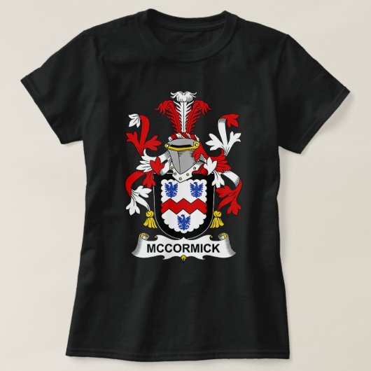 McCormick Coat of Arms Family Crest T-shirt (Design voorkant)