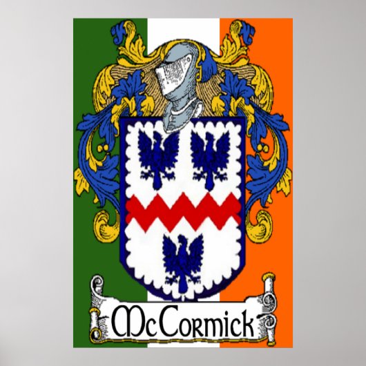 McCormick Coat of Arms Irish Flag Print (Voorkant)