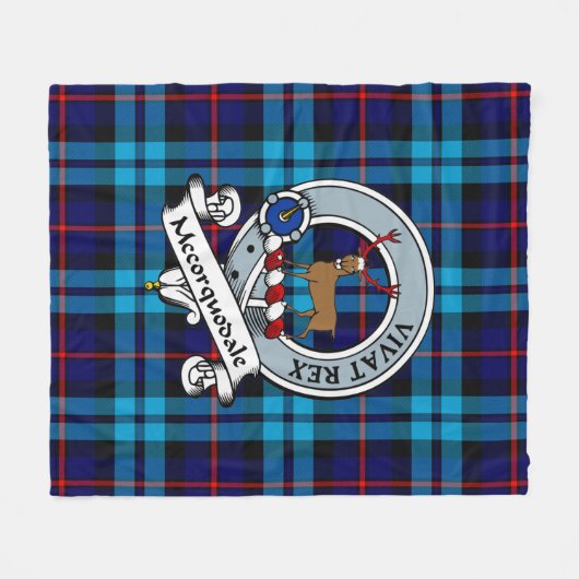 McCorquodale Clan Badge Tartan Pset Fleece Deken (Voorkant (Horizontaal))