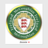 McCoughlan Shield & Celtic Cross gepersonaliseerd Sticker (Vel)