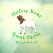 McCoy Boer Goat Farm Raamsticker (Vel 3)