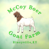 McCoy Boer Goat Farm Raamsticker (Vel 3)