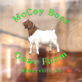 McCoy Boer Goat Farm Raamsticker (Vel 2)