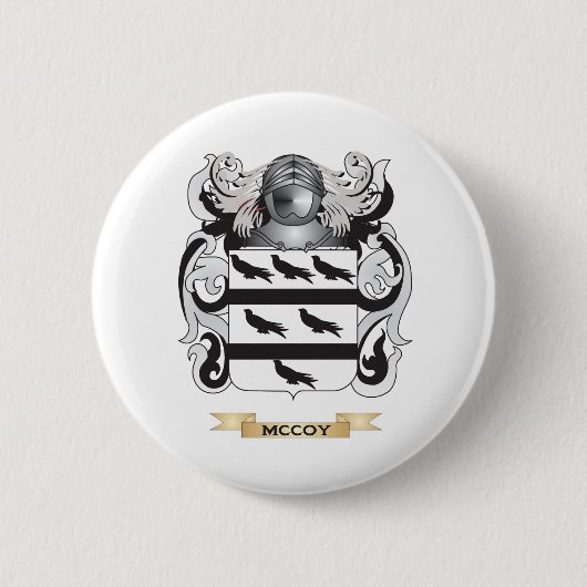 McCoy Coat of Arms (familiekust) Ronde Button 5,7 Cm (Voorkant)