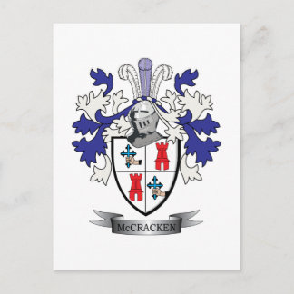 McCracken Family Crest Coat of Arms Briefkaart