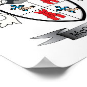 McCracken Family Crest Coat of Arms Poster (Hoek)