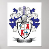 McCracken Family Crest Coat of Arms Poster (Voorkant)