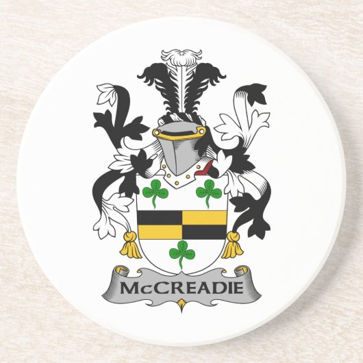 McCreadie Family Crest Zandsteen Onderzetter (Voorkant)