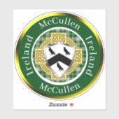 McCullen Shield & Celtic Cross gepersonaliseerd Sticker (Vel)
