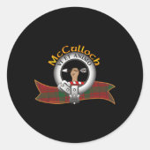 Mcculloch Clan Ronde Sticker (Voorkant)