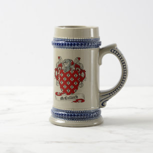 McCulloch Coat of Arms Stein - Family Crest Bierpul
