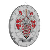 McCulloch Family Crest Coat of Arms Dartbord (Voorkant Links)
