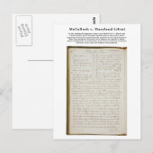 McCulloch v. Maryland, 17 U.S. 316 (1819) Briefkaart (Voorkant / Achterkant)