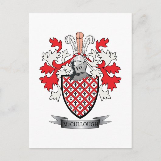 McCullough Family Crest Coat of Arms Briefkaart (Voorkant)
