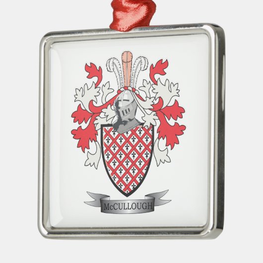McCullough Family Crest Coat of Arms Metalen Ornament (Links)