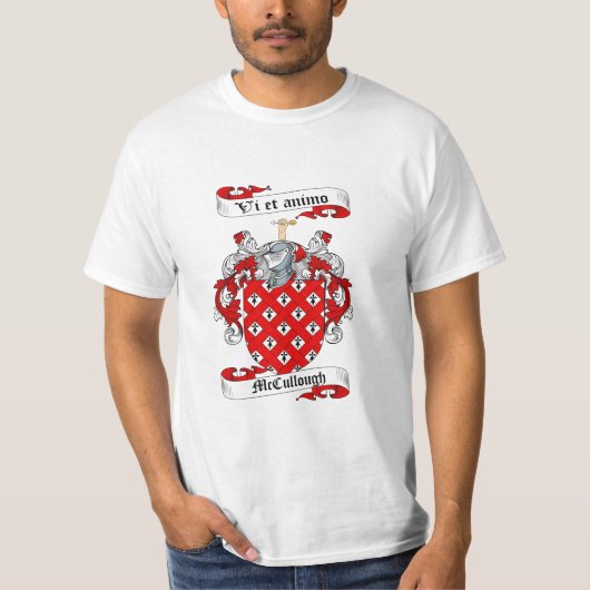 Mccullough Family Crest - Meccullough Coat of Arms T-shirt (Voorkant)