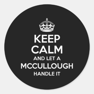 Mccullough Grappige Achternaam Familiestamboom Ver Ronde Sticker