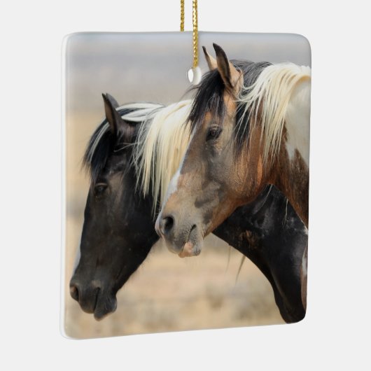 McCullough Peaks Traveler Wild Horse Ceramic Ornam Keramisch Ornament (Rechts)