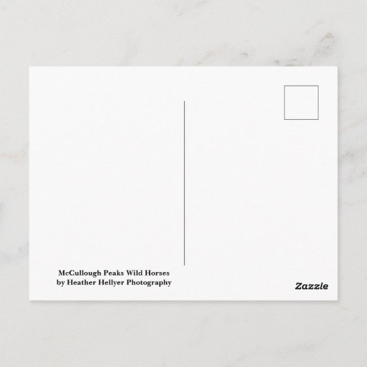 McCullough Peaks Wild Horses Briefkaart (Achterkant)