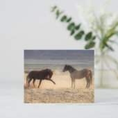 McCullough Peaks Wild Horses Briefkaart (Staand voorkant)