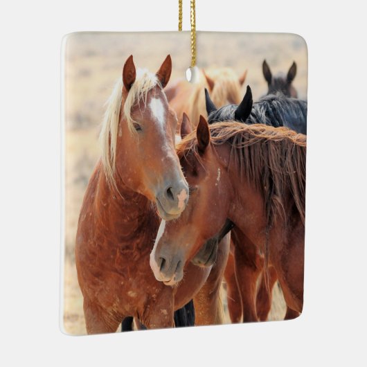 McCullough Peaks Wild Horses Ceramic Ornament (Rechts)