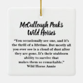 McCullough Peaks Wild Horses Ceramic Ornament (Achterkant)