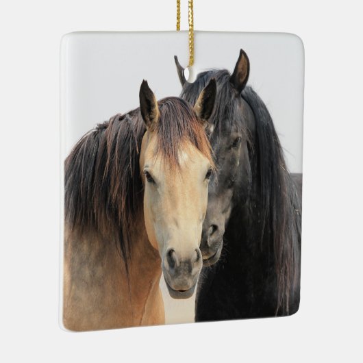 McCullough Peaks Wild Horses Ceramic Ornament (Rechts)