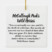 McCullough Peaks Wild Horses Ceramic Ornament (Achterkant)