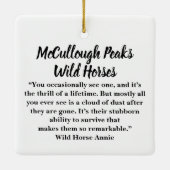 McCullough Peaks Wild Horses Ceramic Ornament (Achterkant)
