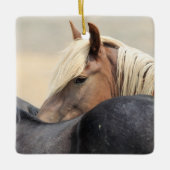McCullough Peaks Wild Horses Ceramic Ornament (Voorkant)