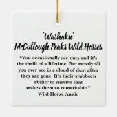 McCullough Peaks Wild Horses Ceramic Ornament (Achterkant)