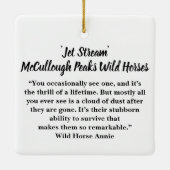 McCullough Peaks Wild Horses Ceramic Ornament (Achterkant)