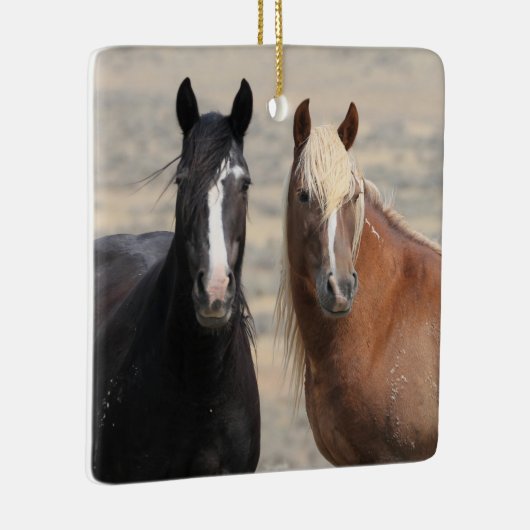 McCullough Peaks Wild Horses Ceramic Ornament (Rechts)